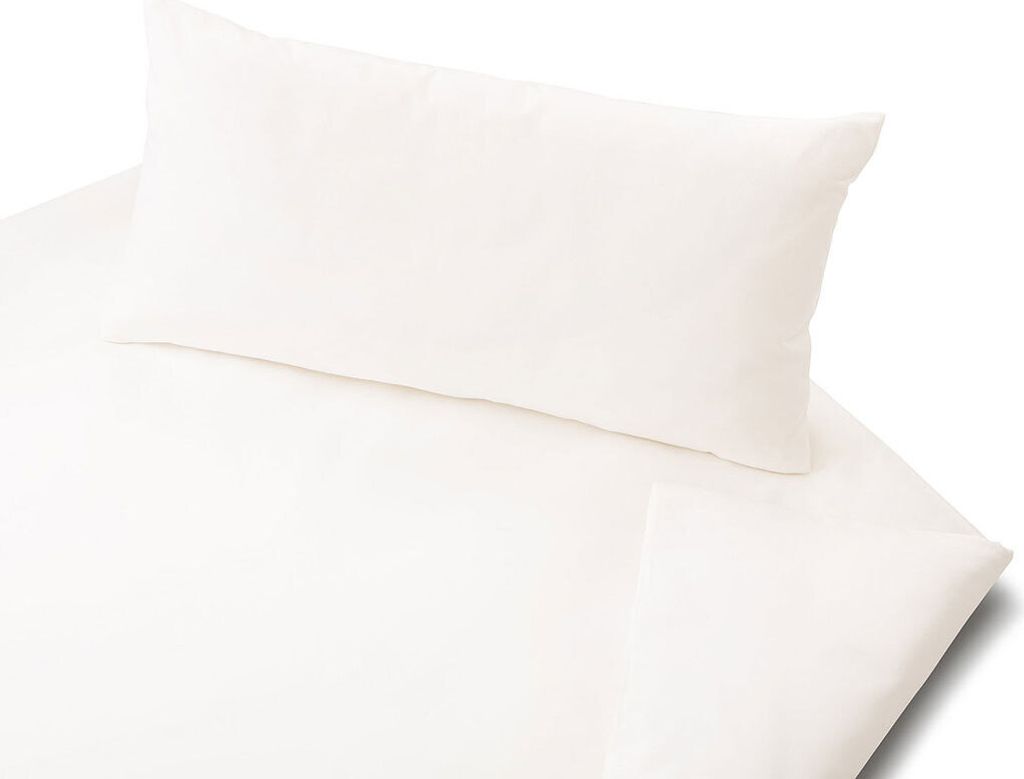 Cotonea Bio Satin-Bettwäsche Classic Kissenbezug einzeln Farbe Weiß-003 Größe 40x80 cm
