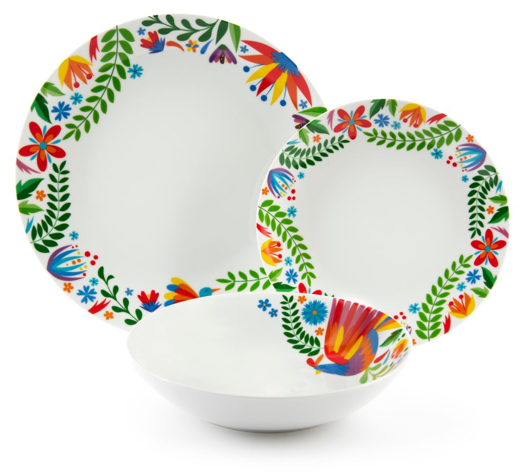 Zestaw naczyń Excelsa 12-częściowy, kolorowa porcelana Zdjęcie produktu 