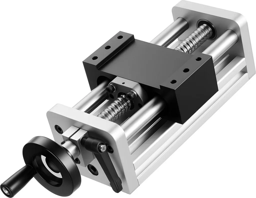 Table de coulisse linéaire manuelle 100mm avec vis à billes pour routeur CNC