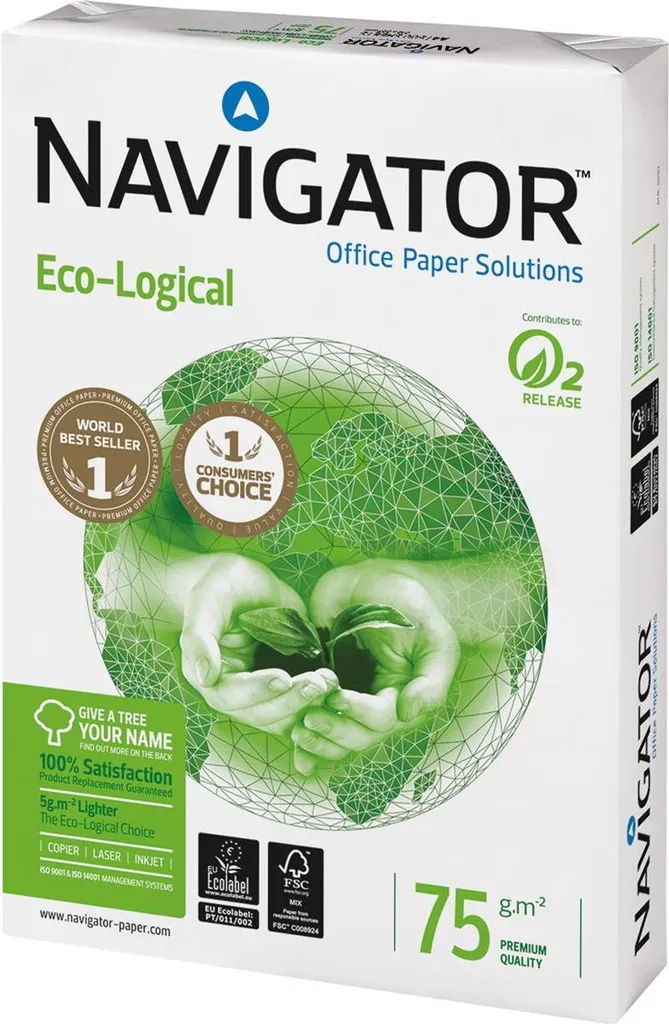 Risma Carta A3 Navigator Eco-Logical 75g | Efficienza per Grandi Volumi