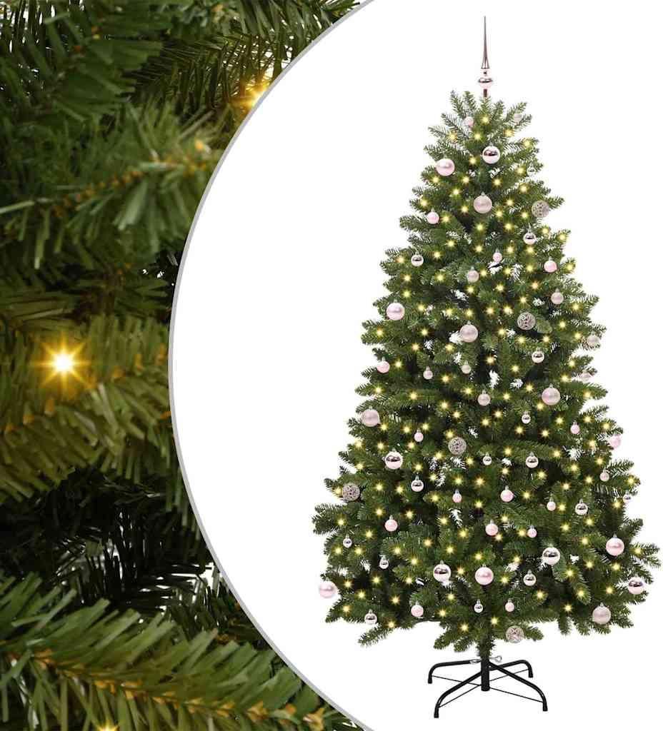 vidaXL Künstlicher Weihnachtsbaum Grün 240 cm PVC und Metall
