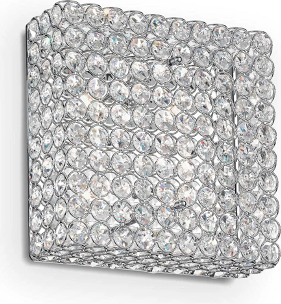 Plafonnier pour salon et chambre en cristal ADMIRAL Chrome 4 feux