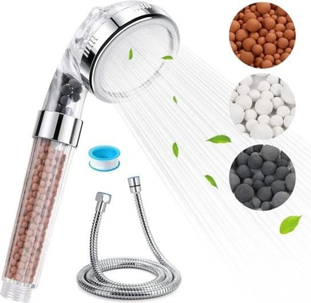 Kit douchette massage complet avec filtre purificateur et tuyau 15m