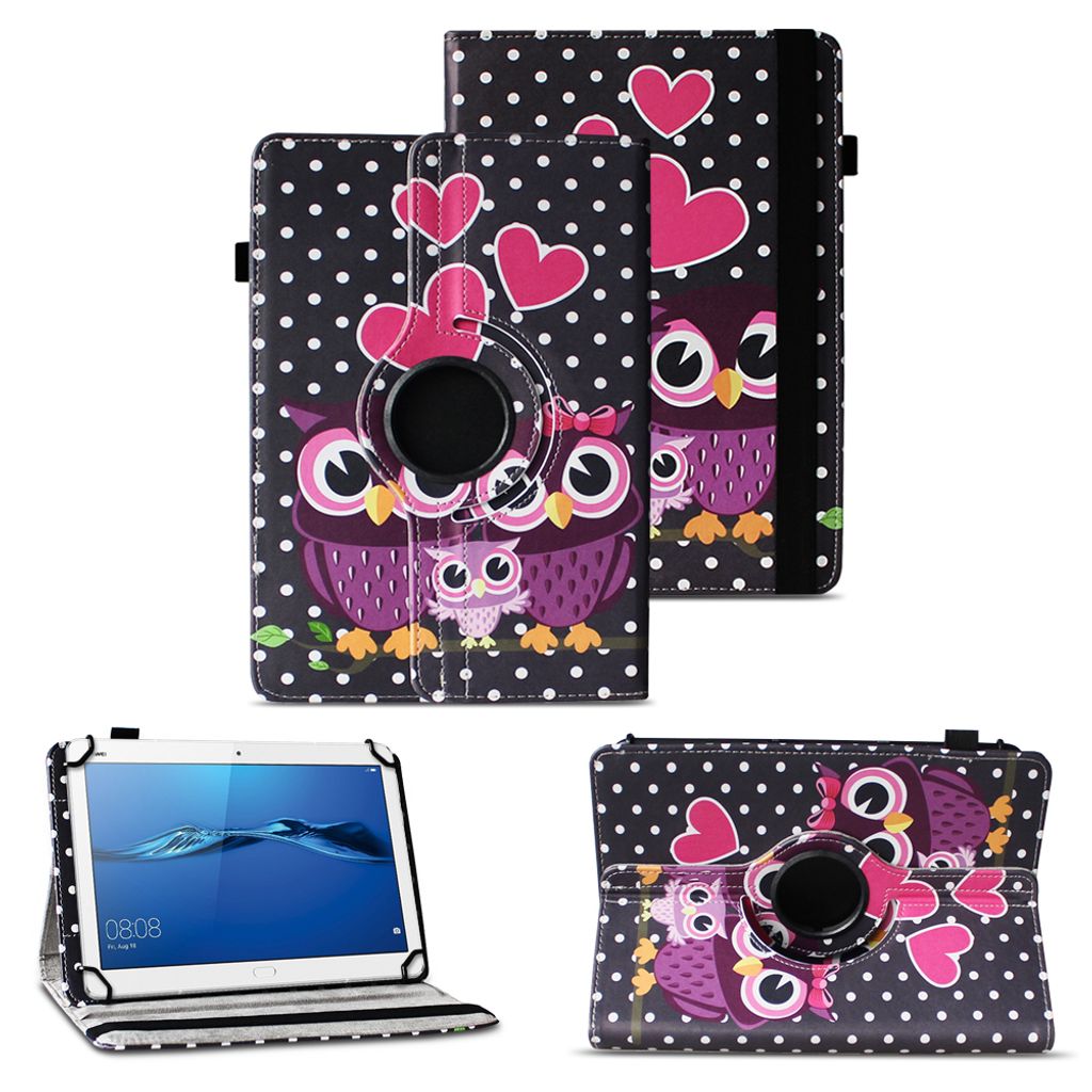 Schutzhülle für Huawei MediaPad T1 T2 T3 T5 10 Tablet Hülle Tasche Drehbar CaseFarben:Motiv 5