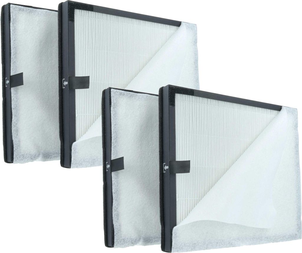 vhbw 4x Aktivkohlefilter kompatibel mit WESTHEY HY4866 Luftreiniger - HEPA 13 Luftfilter Schwarz Weiß