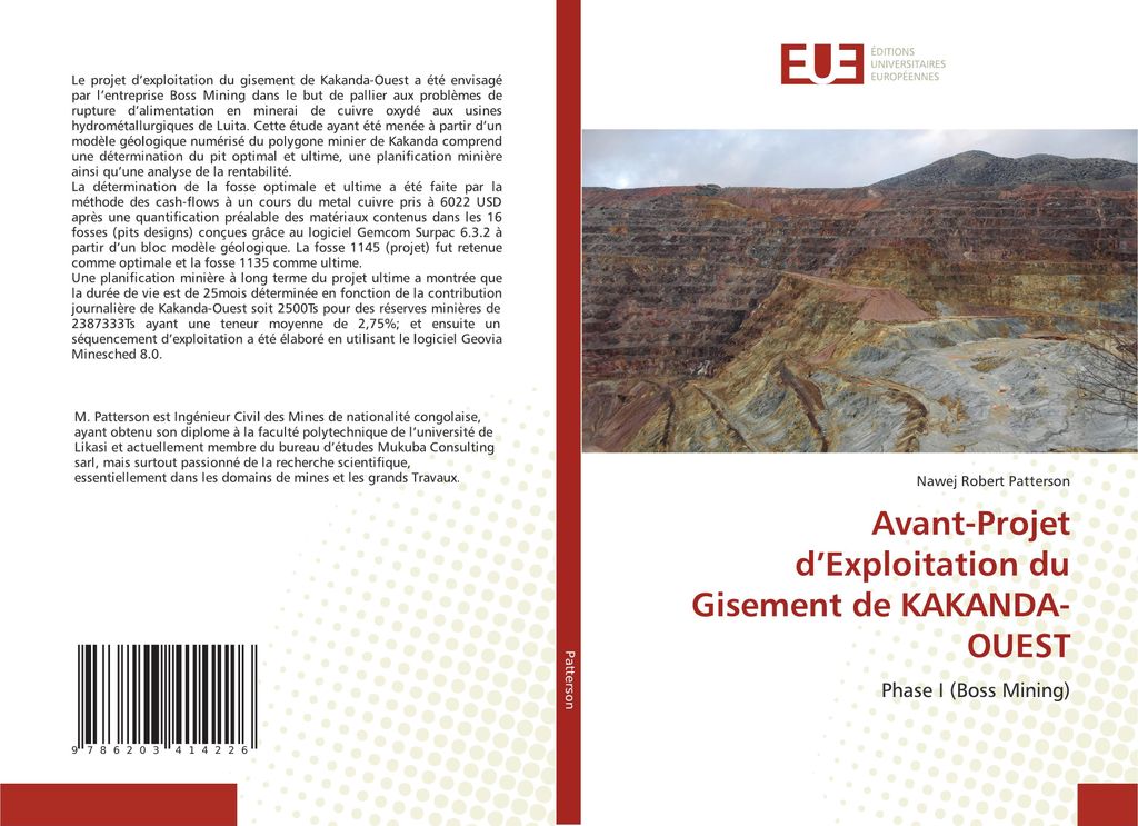 Avant-Projet d'Exploitation du Gisement de KAKANDA-OUEST