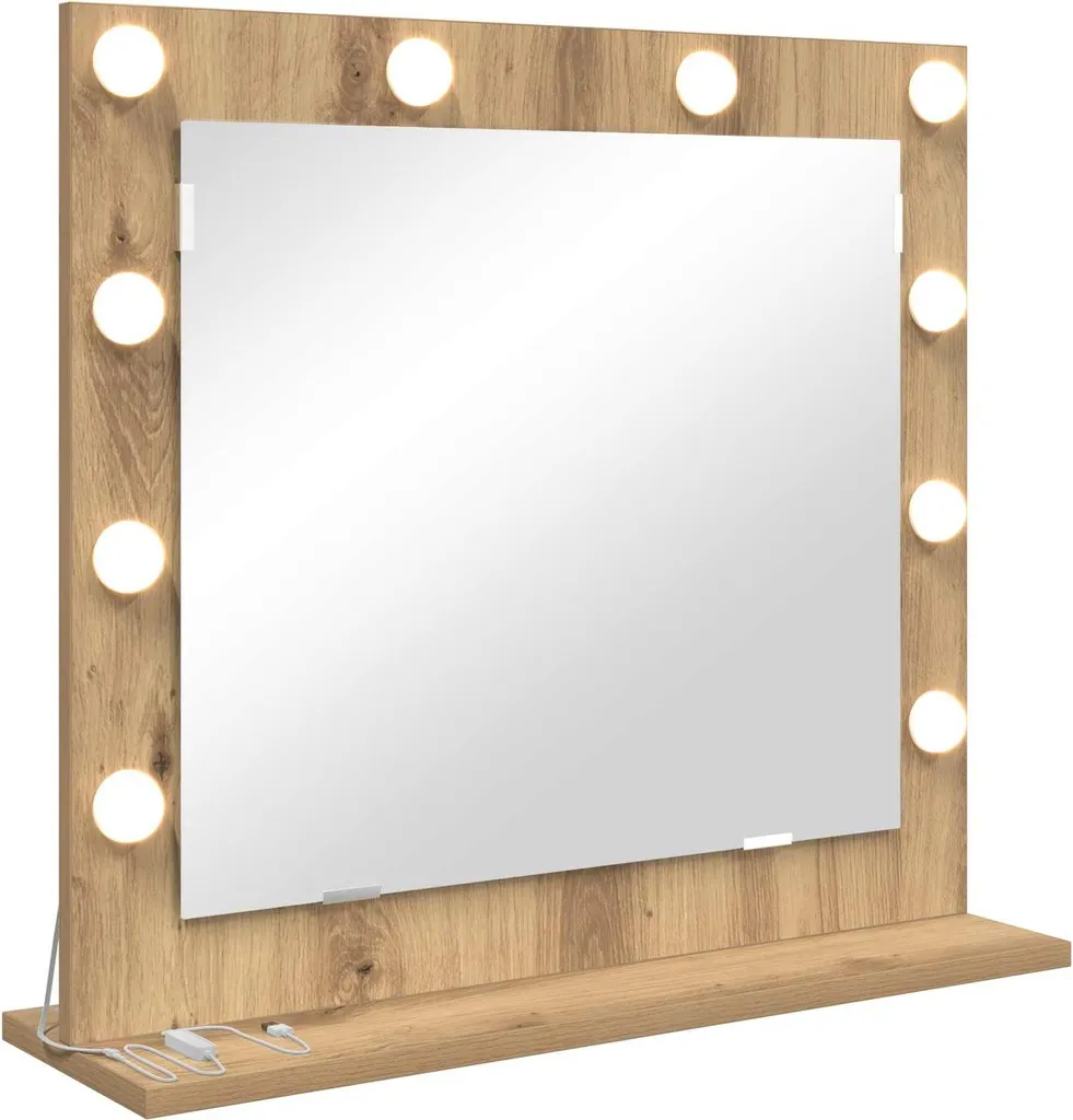 Specchio Bagno con Mensola in Legno Vecchio 60x55 - Offerta Online