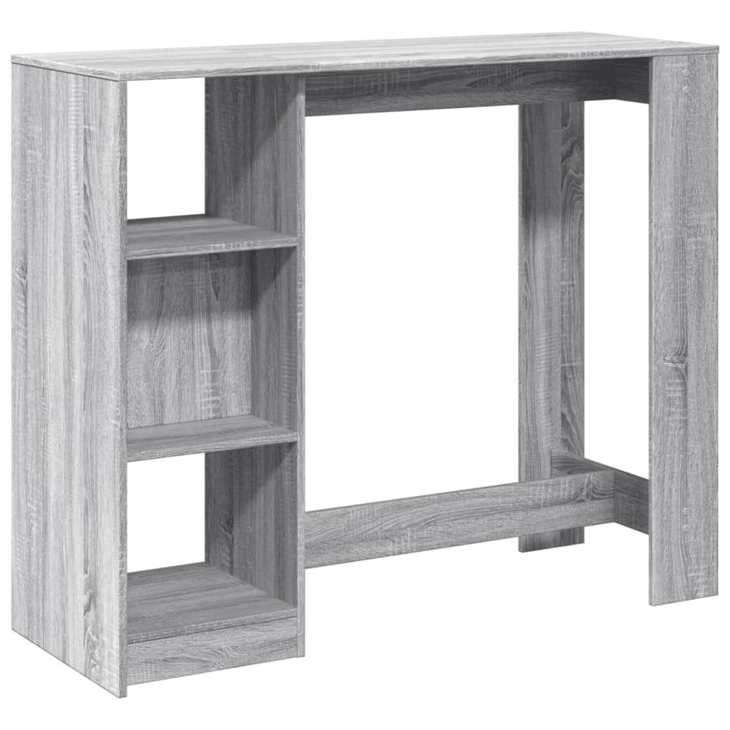 "WINTER SALE"Esstisch/Bartisch - CLORIS - Küchentisch elegantes Design - mit Regal Grau Sonoma 124x46x103,5cm Holzwerkstoff - Esstische NeuMöbel3...