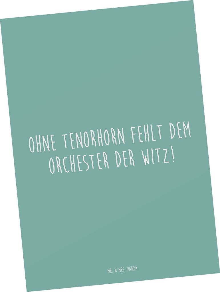 Mr. & Mrs. Panda Grußkarte Tenorhorn Witz - Meeresbrise - Geschenk, Blasmusik, Instrument, Postkarte, Postkarten, Musiker, Musik, Ansichtskarten, ...