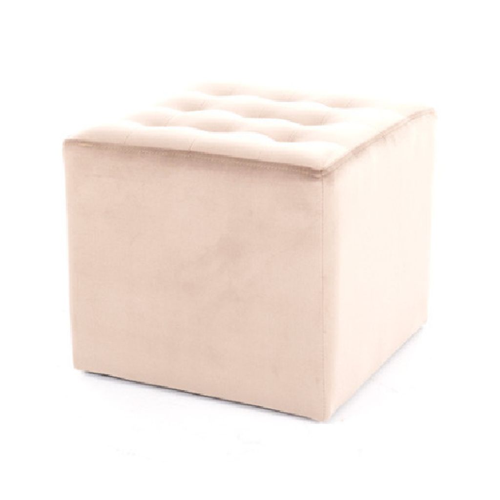 ALFONS Polsterhocker - dunkelbeige