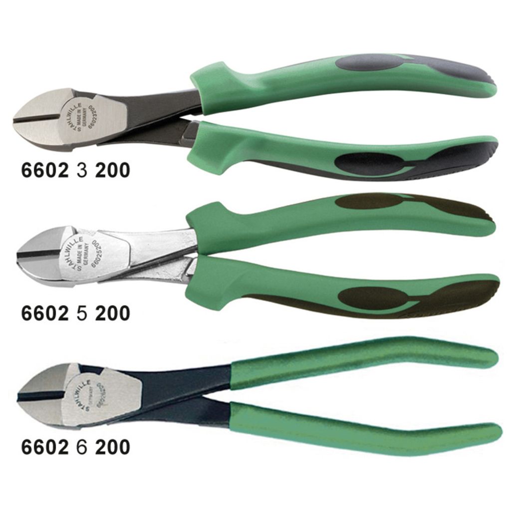 STAHLWILLE Kraftseitenschneider L.200mm Kopf poliert Griffe 2-Komponenten-Griffe