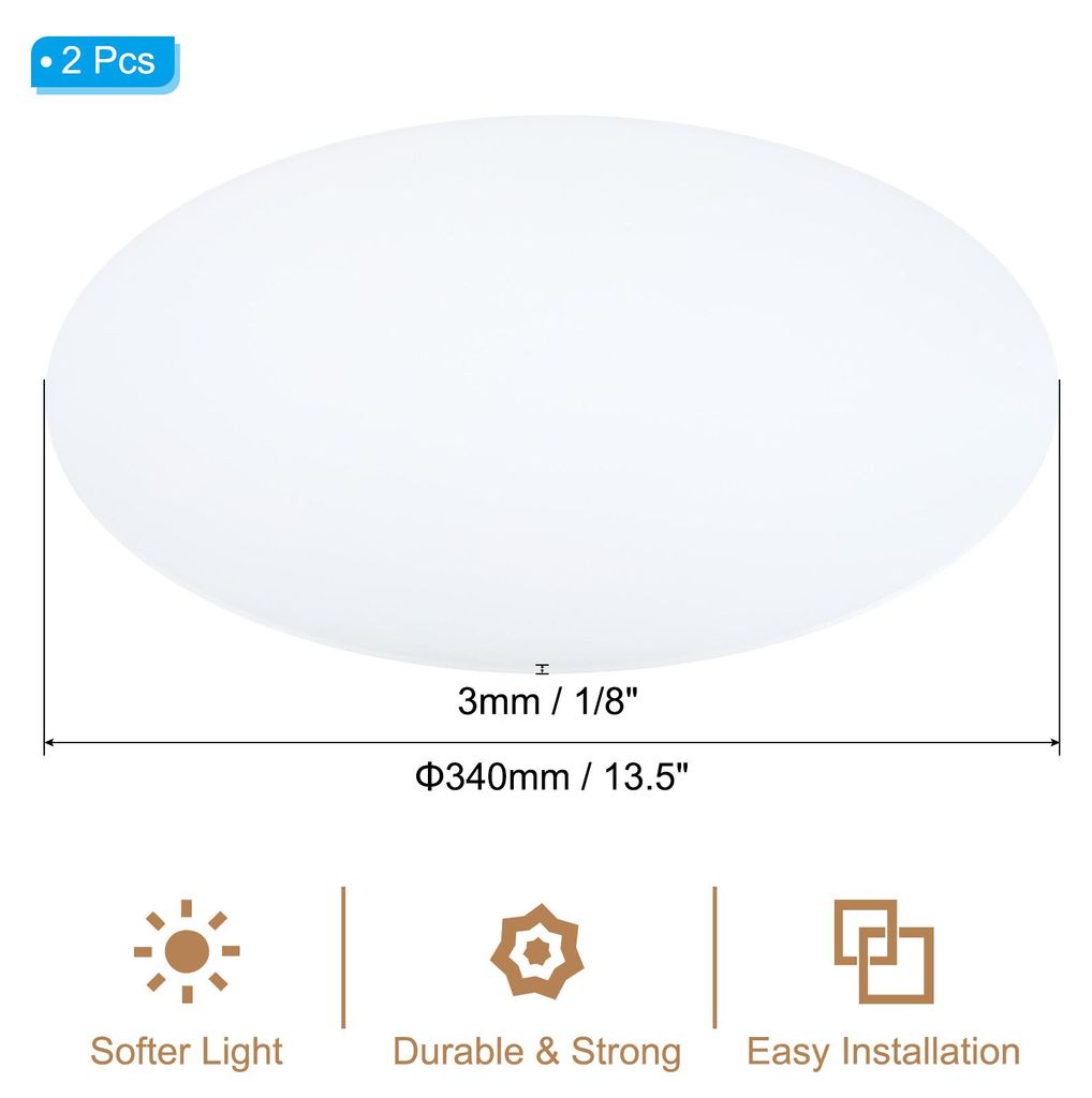 Lampenschirm Diffusor, 2er Pack 13,5" Durchmesser Runder Diffusor fš¹r Trommel Lampenschirme Pendelleuchten, DIY Lichtschutz passt fš¹r 14-16" ...