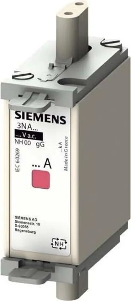 Protection de ligne électrique 50A avec fusible NH000 Siemens 500V AC