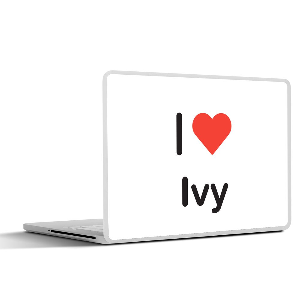 MuchoWow Laptop Aufkleber Sticker Cover Ich liebe - Efeu - Mädchen 36.5x27.5 cm - Laptop-Sticker