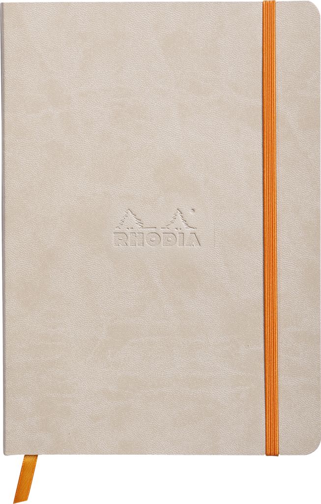 Rhodiarama flexibles Notizbuch A5 80 Blatt liniert beige Produktbild 