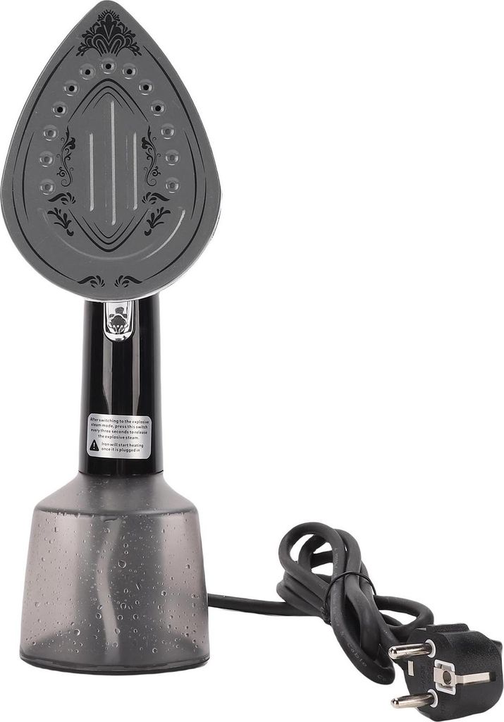 1500W Portable Handheld-Dampfbügeleisen für Kleidung Kleidungsstück Stoff Falten Entferner 250ML Wassertank für Home Travel Schwarz