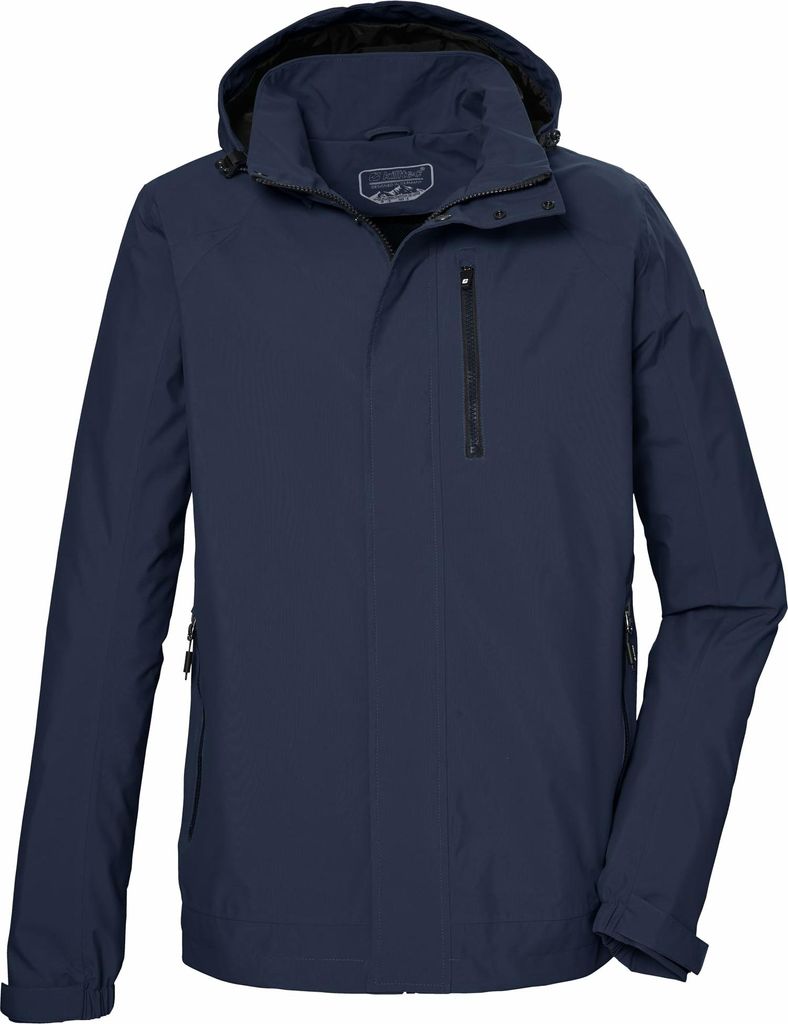 Killtec Funktionsjacke mit Kapuze für Herren wasserdicht, Größe:L, Farbe:Dunkelblau
