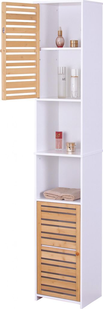 Relaxdays Badezimmerschrank, HxBxT: 190 x 34 x 29 cm, 6 Produktbild 