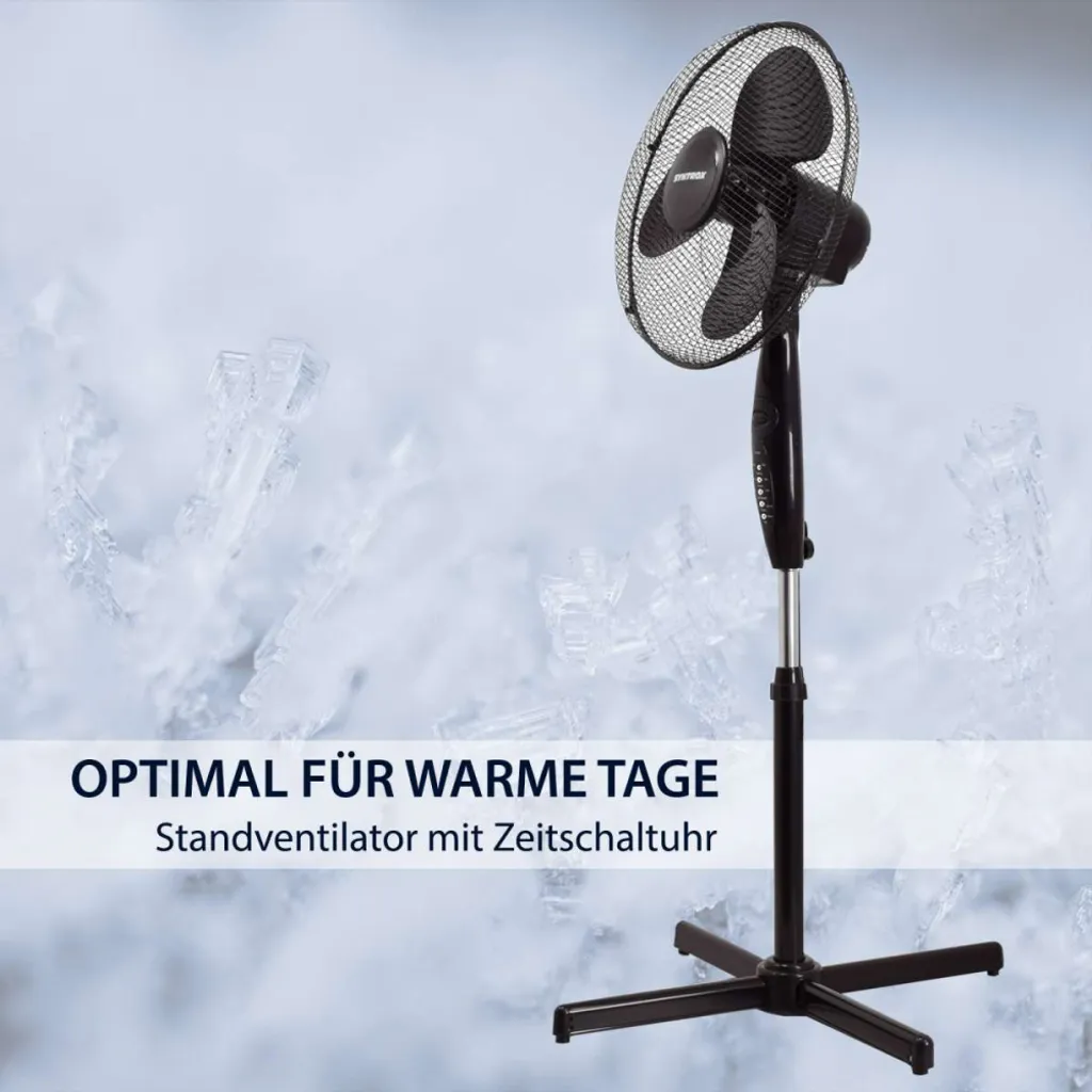 Ventilateur numérique oscillant avec télécommande Syntrox Design Noir