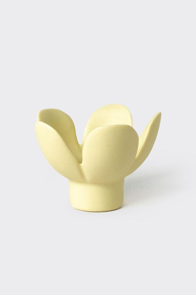 Räder Kerzenhalter Blume gelb 8x8x5,5cm
