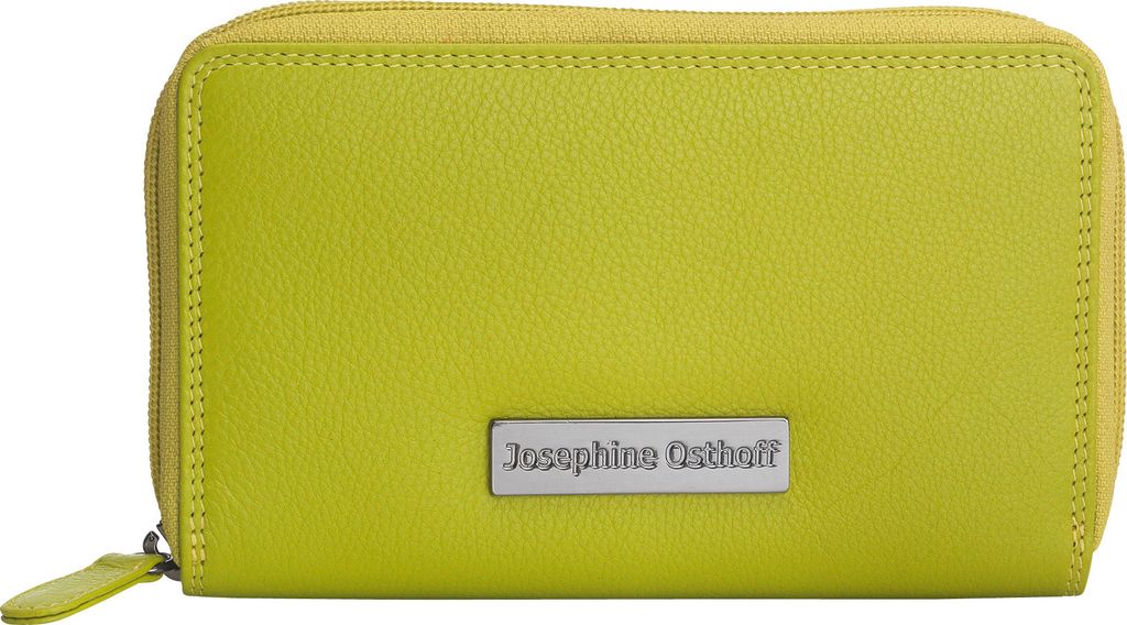 Josephine Osthoff Geldbörse Damen gross Leder doppelter Reißverschluss kompakter Geldbeutel mit RFID Schutz Herren Portemonnaie (262)