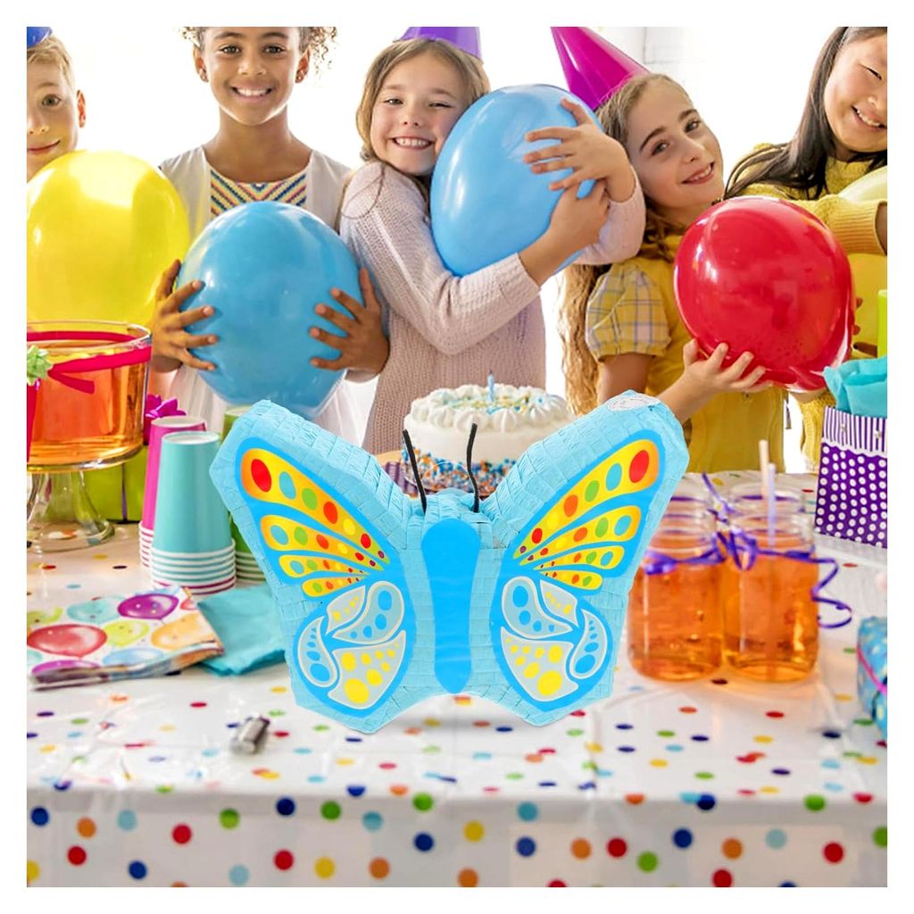Schmetterlings-Piñata aus Papier für Kindergeburtstage, dekorativ und robust für Mottopartys und Karneval