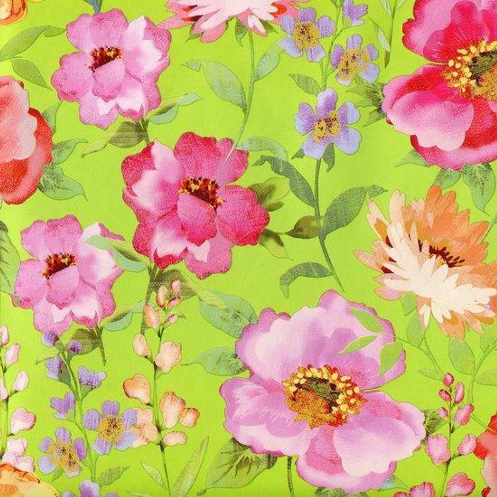 Blumen - s Geschenkpapier - 10 Meter x 70 cm - 4 Rollen