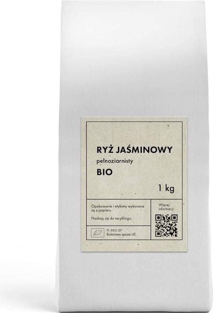 RYŻ JAŚMINOWY PEŁNOZIARNISTY BIO 1 kg - THE PLANET