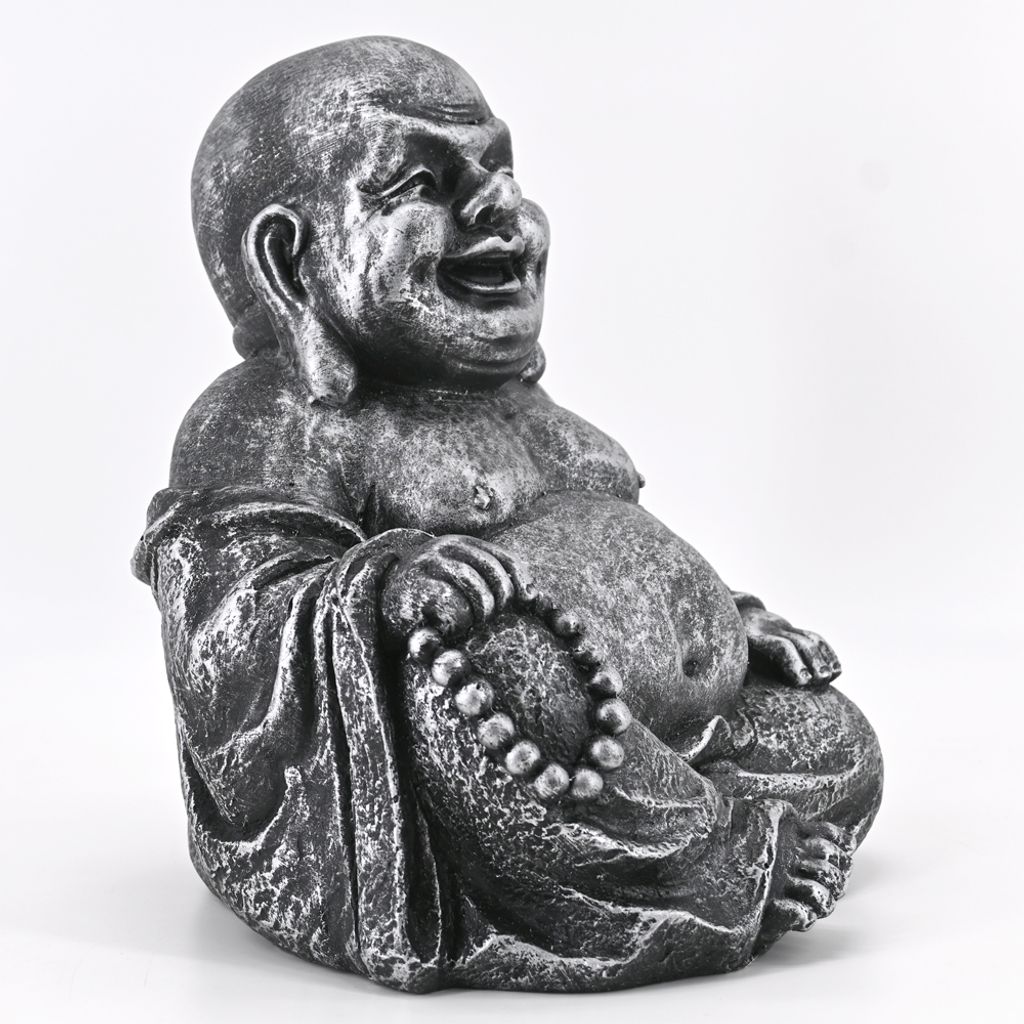 25cm Bronze Mönch Hotai Figur Skulptur Buddha Feng Shui 