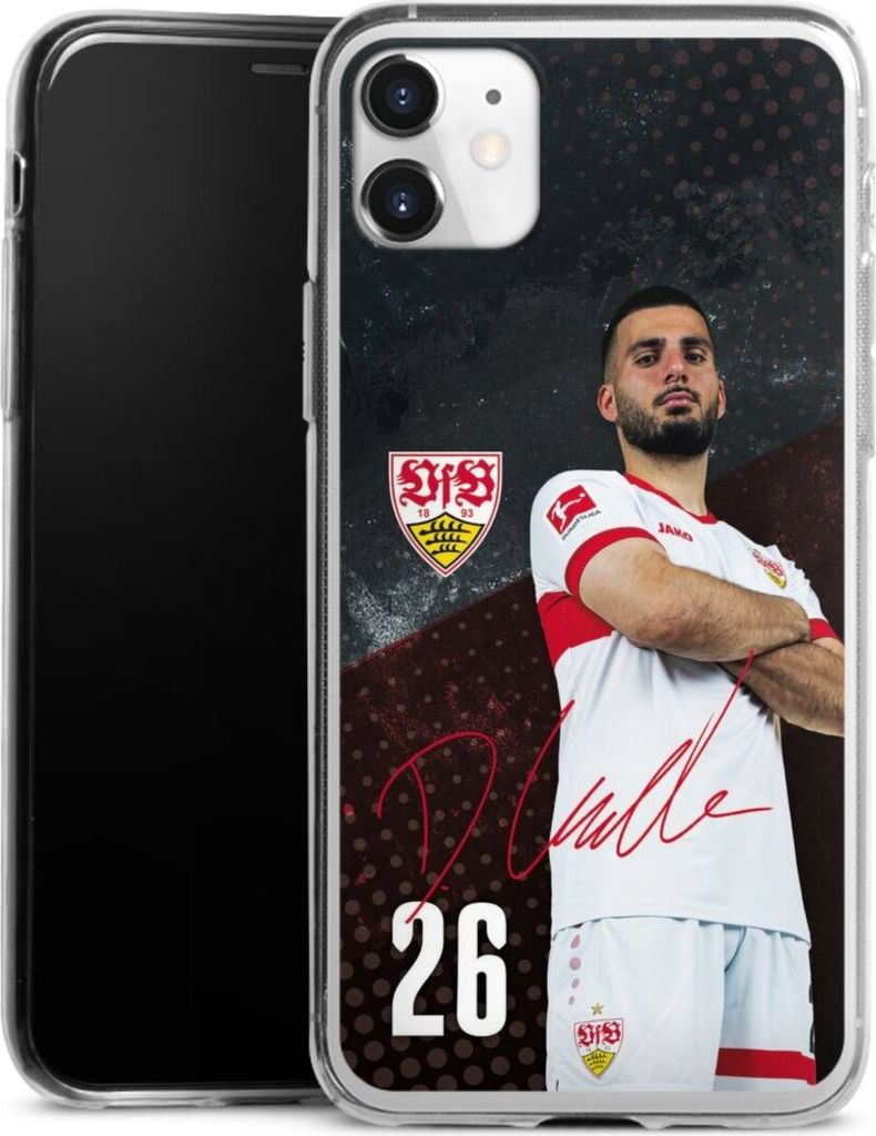 DeinDesign Slim Hülle für Apple iPhone 11 Silikon Case Ultra Dünn Handyhülle Offizielles Lizenzprodukt VfB Stuttgart Deniz Undav