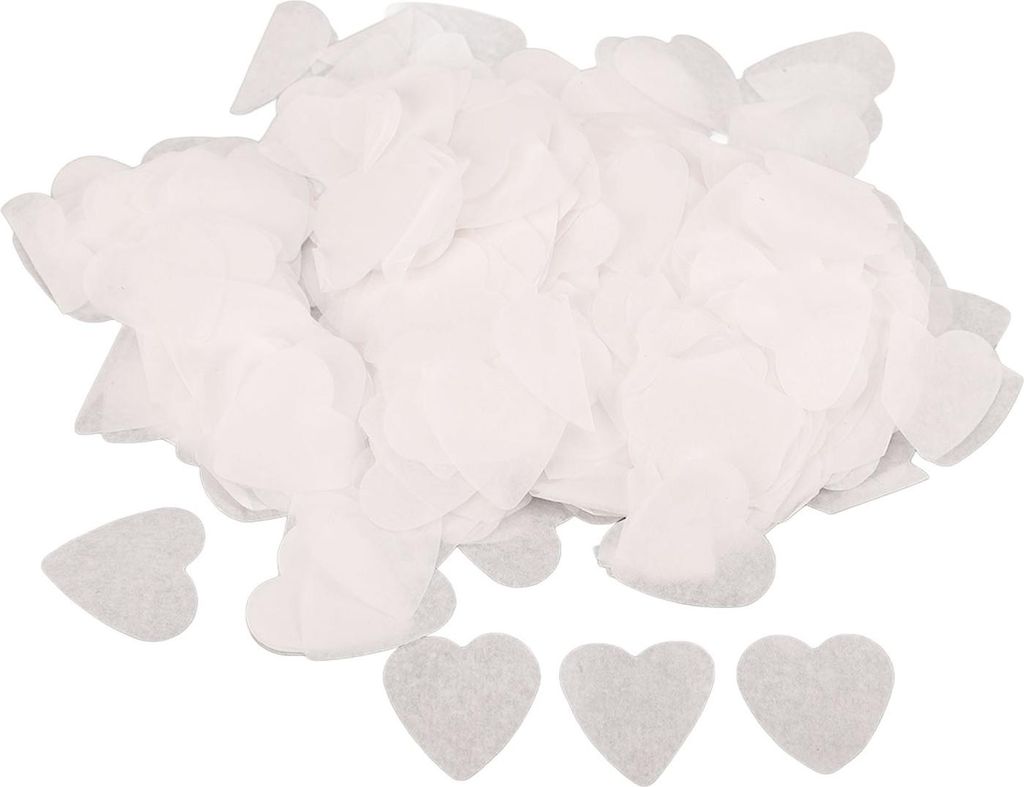 8 Packungen Liebes-Herz-Konfetti, umweltfreundlich, multifunktional, niedlich, weiß, für Hochzeit, Party, Tischdekoration