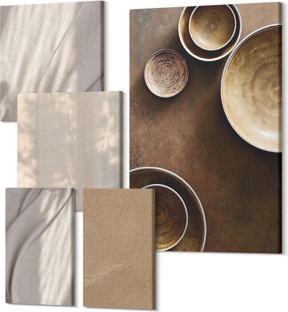 Leinwandbilder Mehrteilig 5-teilig – Modernes Design – Hochwertiger Polycanvas Kunstdruck – Wanddekoration & Wandkunst – Bilder für Zuhaus...