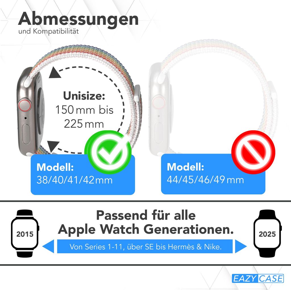 EAZY CASE Apple Watch Armband Nylon 38mm/40mm/41mm Produktbild 