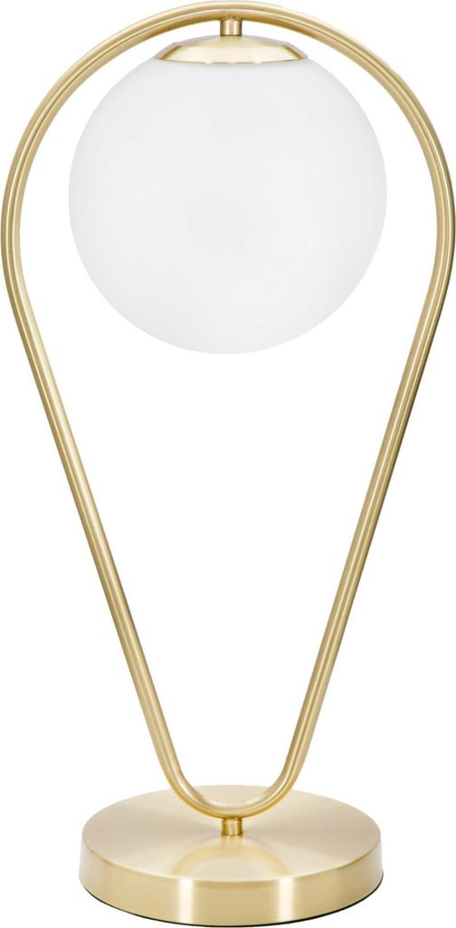 Mauro Ferretti Tischleuchte Glamy Ablegen E14 25x18x50 cm gold weiß