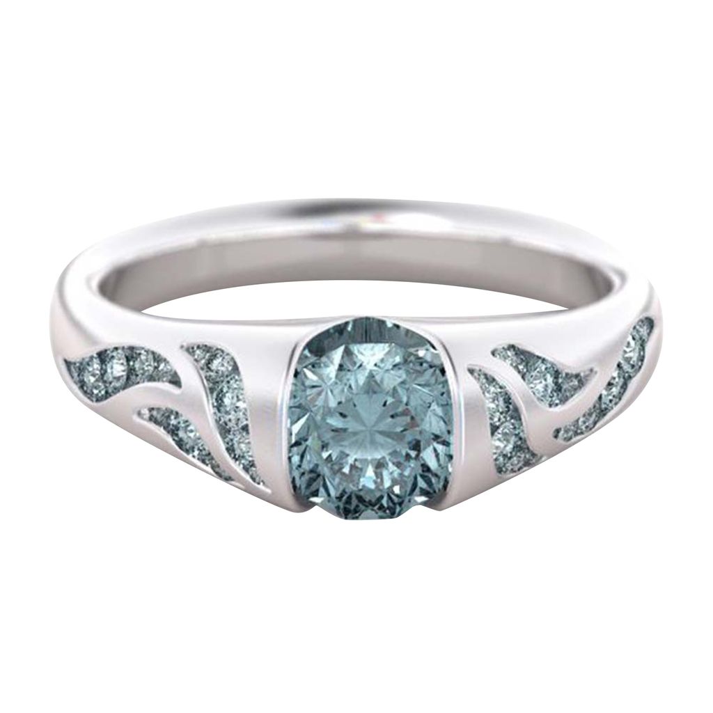 Kompakter Ring. Zarter, glatter, langlebiger Edelsteinring aus Legierung für den Valentinstag-Grün,US 10