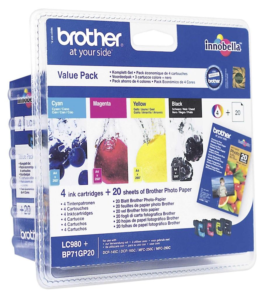 Brother LC-980 Value Pack BK/C/M/Y Produktbild 