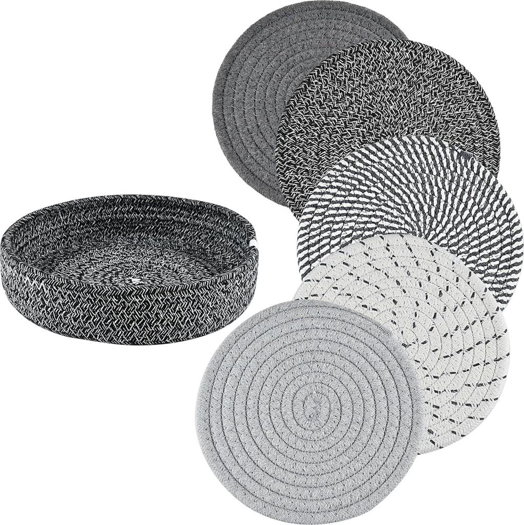 Untersetzer Set - Vintage Antirutsch - 5 Stück - Doppelseitig