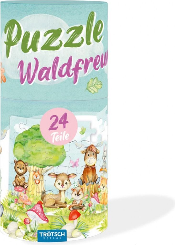 TRÖTSCH Puzzle Waldfreunde 24 Puzzleteile in Rolle
