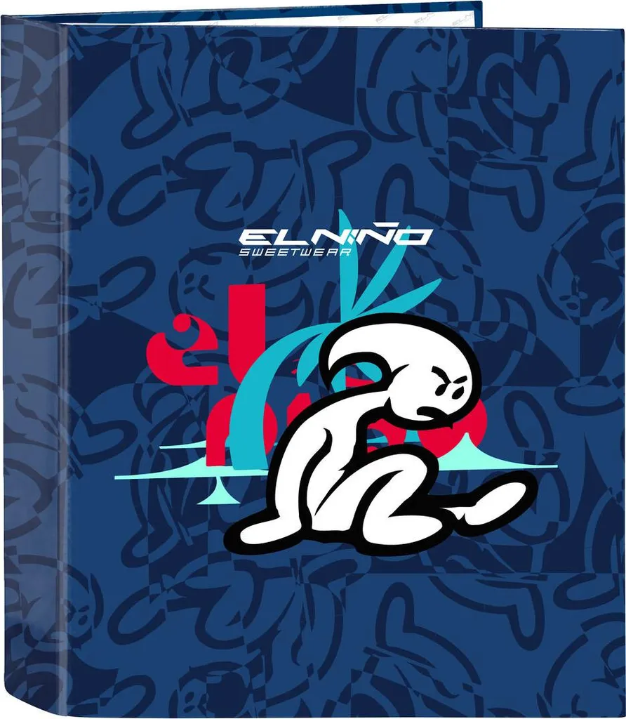 Raccoglitore ad anelli El Niño Paradise Blu marino A4 27 x 33 x 6 cm