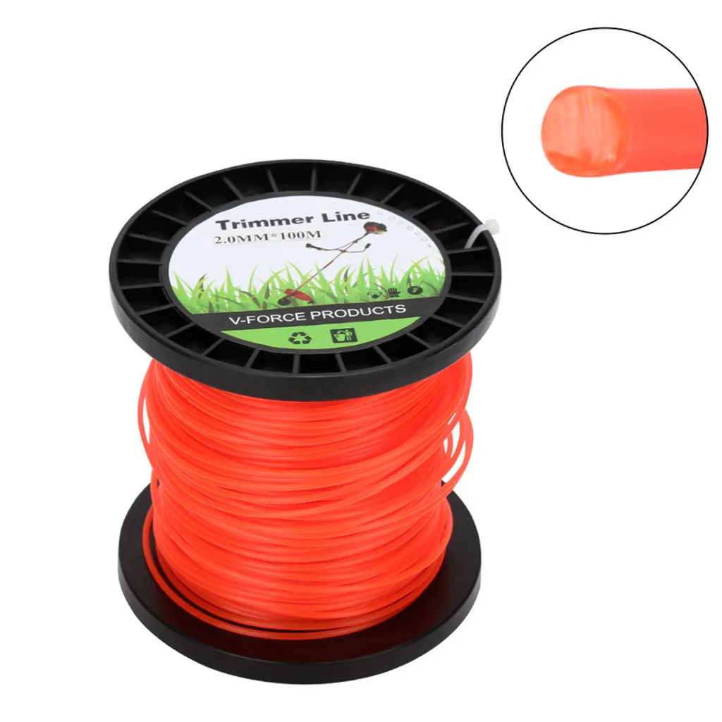 Linea di Falciatura Jiubiaz 2mm x 100M - Bobina Nylon per Rifiniture