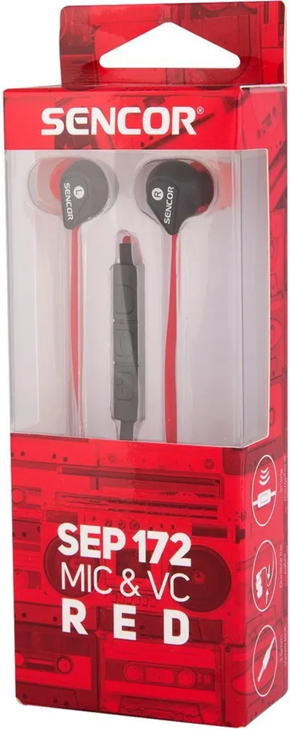 Acquista Sencor SEP 172 VCM Rosso - Auricolari con Microfono Universali