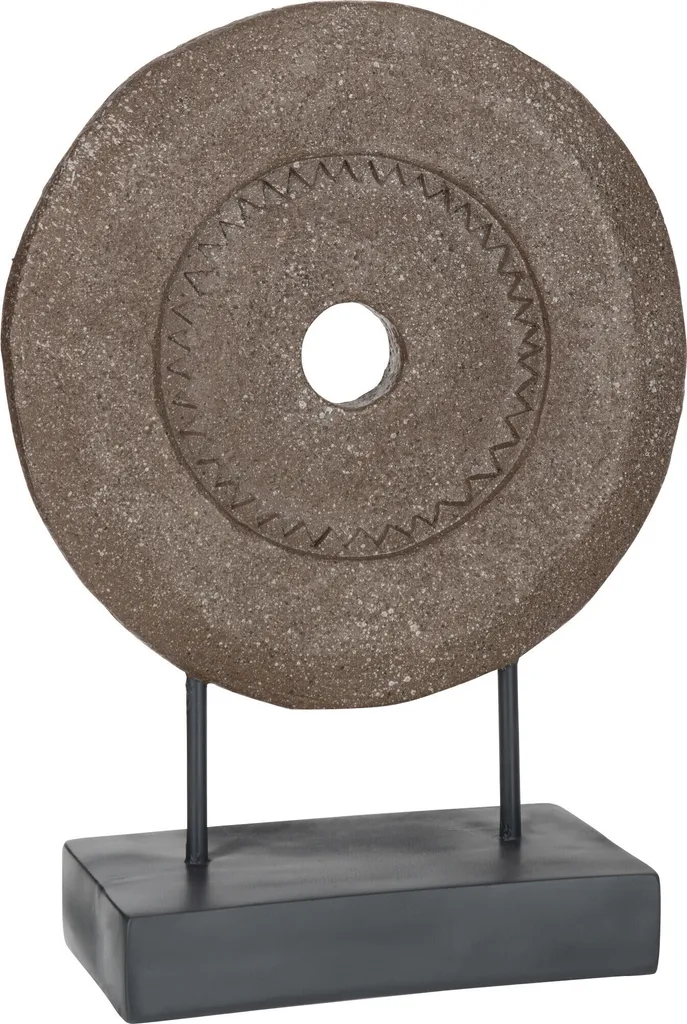 Décoration de Table Cercle sur Pied Marron J-Line - Idéal Salon et Bureau