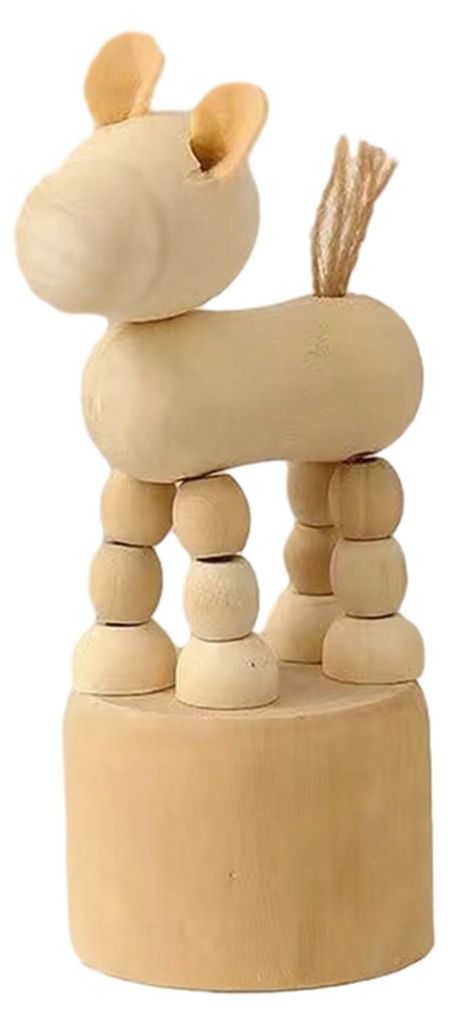 Fingerpuppe aus Holz, Mini-Tischpuppe mit beweglichem Elefanten-, Tiger- und Hundemotiv, ideal für Bastelarbeiten und als Dekoration für Zuhause ...