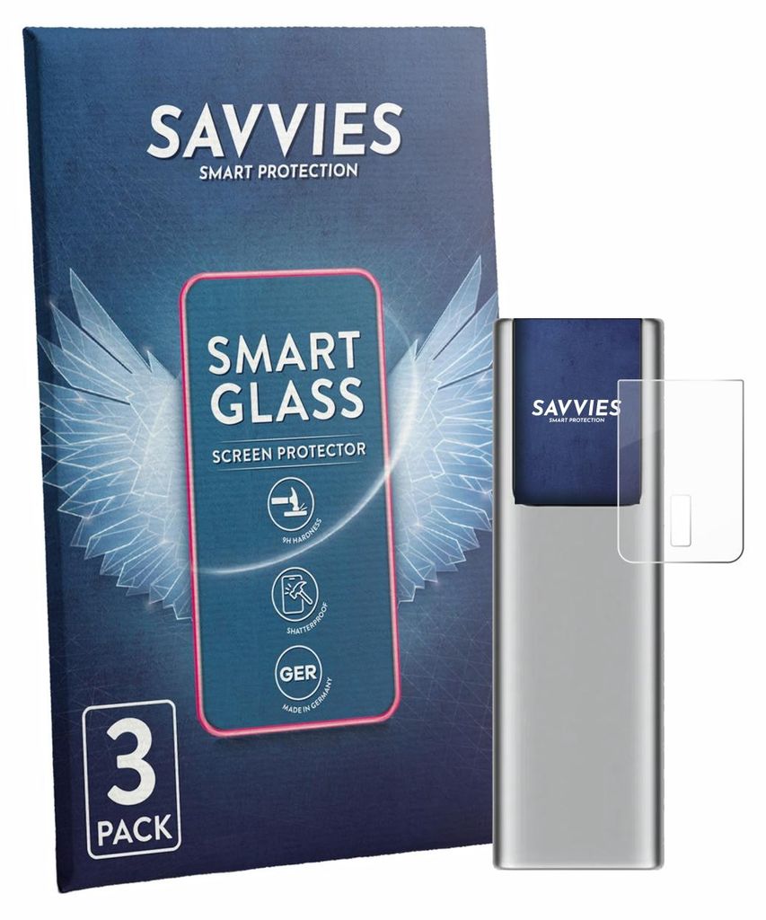 3x Savvies Schutzglas Folie für Cuktech 10 9H Panzer Schutzfolie Glas Displayschutz klar transparent