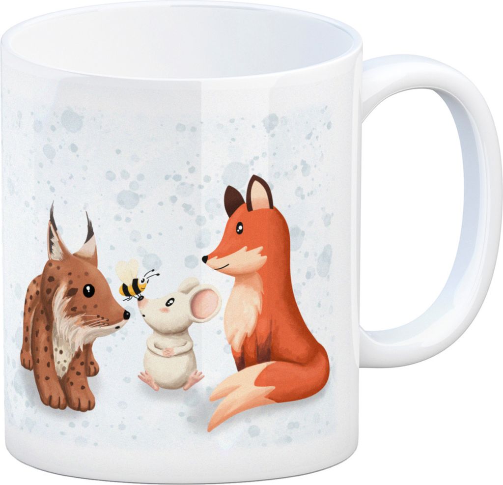 Schlauer Fuchs Kaffeebecher zur Einschulung mit Tiermotiv und Spruch