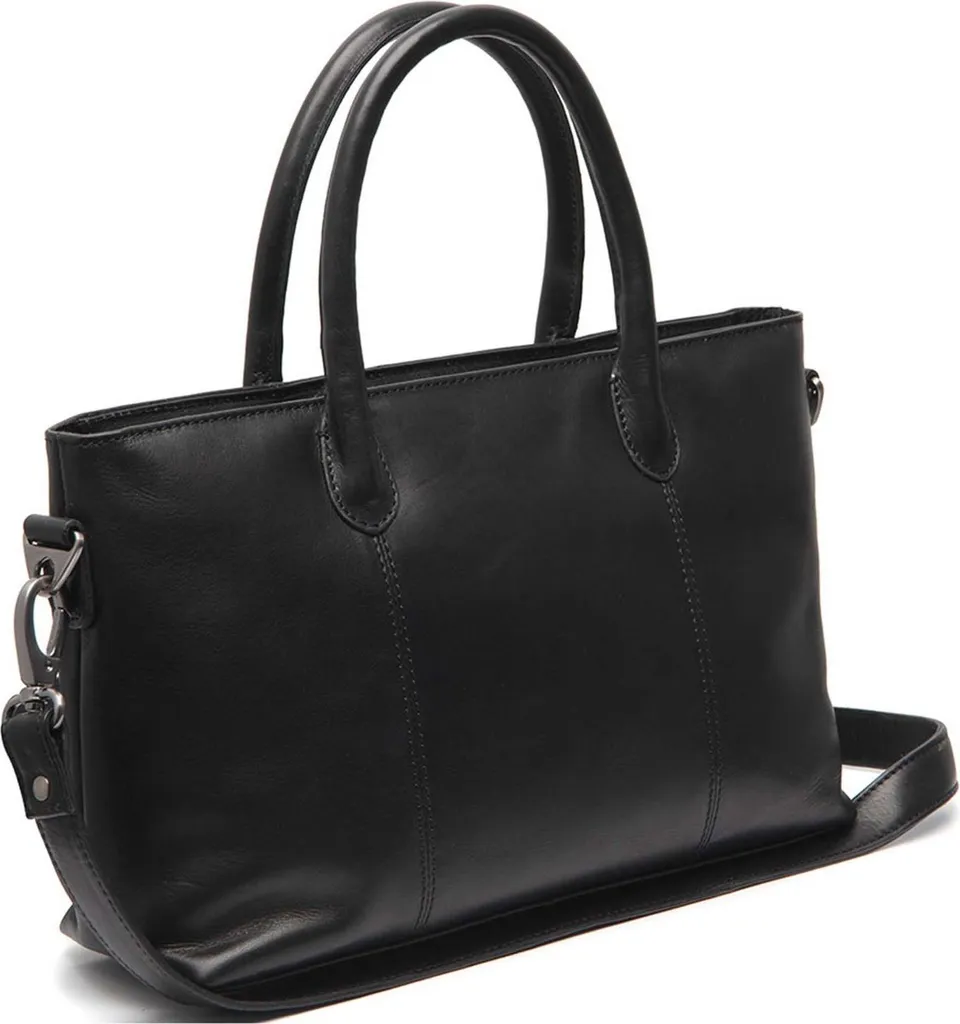 Sac à Épaule Pergamino Shopper Noir - Grand Cabas Chic pour Femme en Cuir