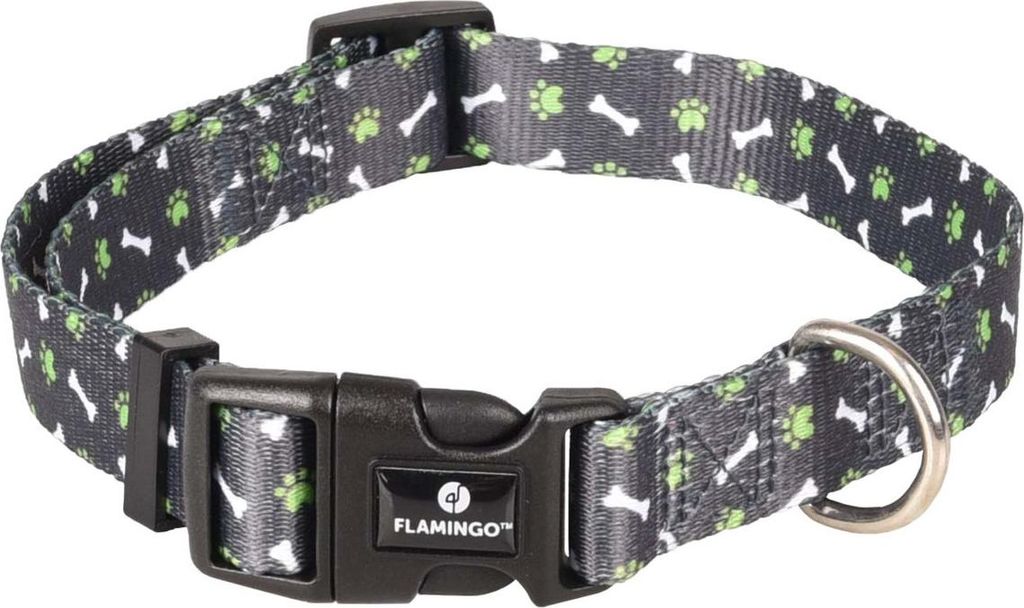 Flamingo Halsband Safia grün, Maße: 40-55 cm / 20 mm