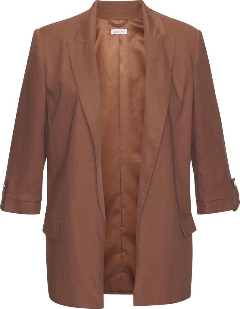 LASCANA Longblazer nougat Größe 34