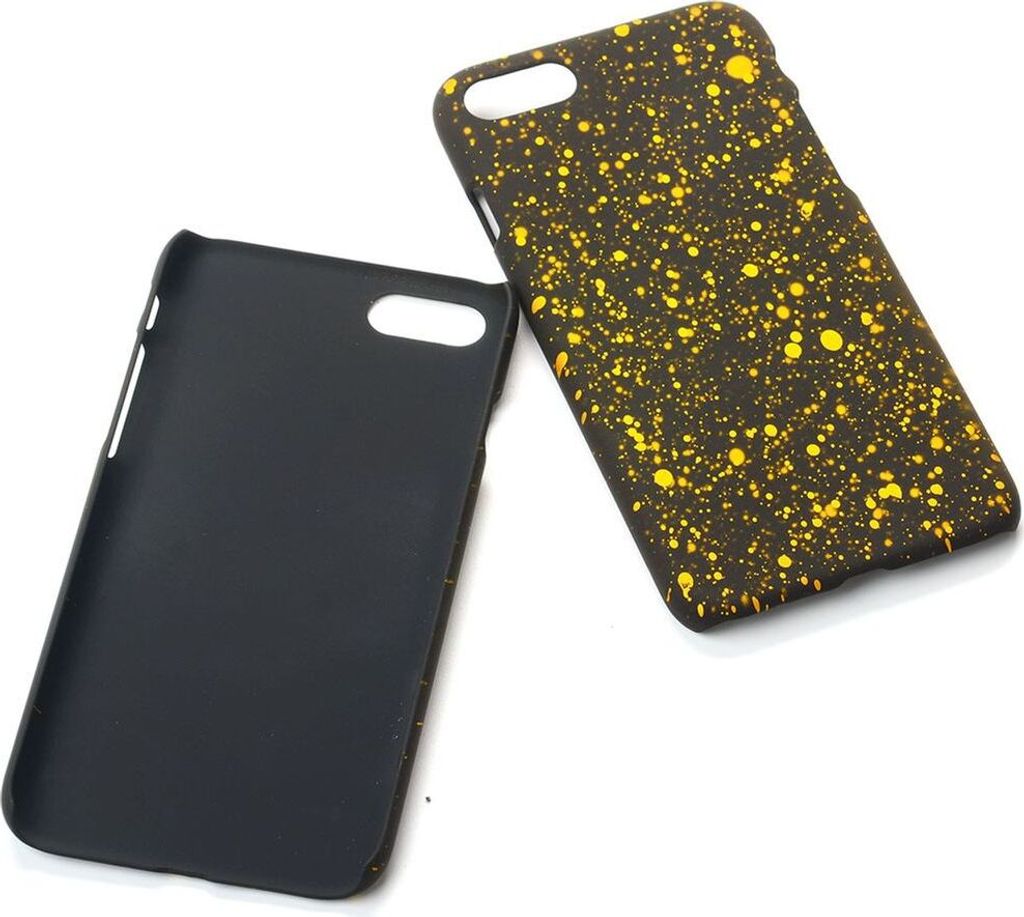 Handy Hülle Schutz Case Bumper Schale für Apple iPhone SE 2022 3D Sterne, Farbe:Gelb