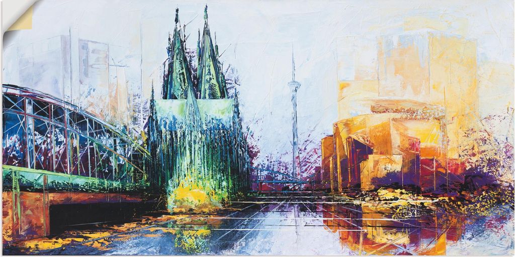 ARTland Wandbild, selbstklebend Köln Skyline Größe: 100x50 cm